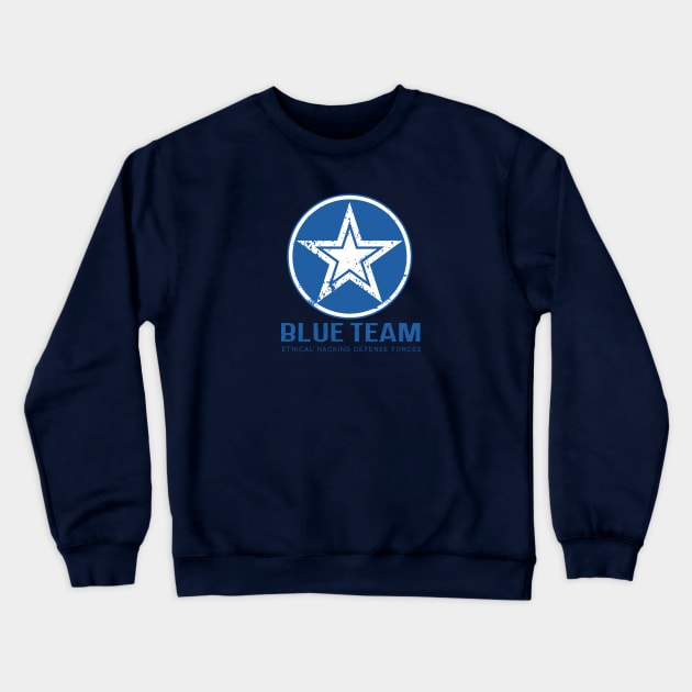 BLUE TEAM Crewneck Sweatshirt by y34r_z3r0_0